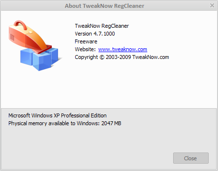 Download TweakNow RegCleaner 4.7.0:Finds and removes incorrect values in your registry -