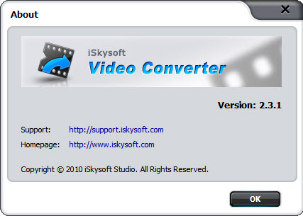 iSkysoft Video Converter 2.3.1