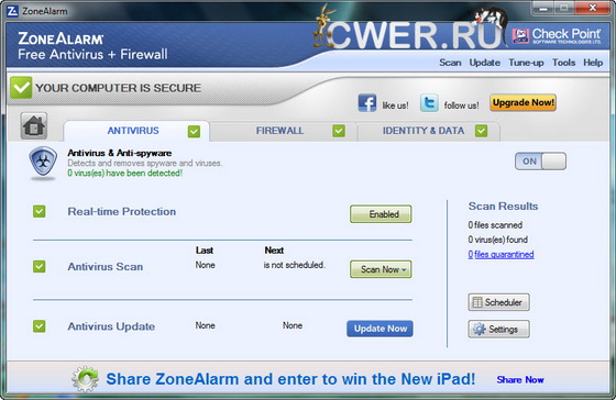 zonealarm free antivirus firewall 2016