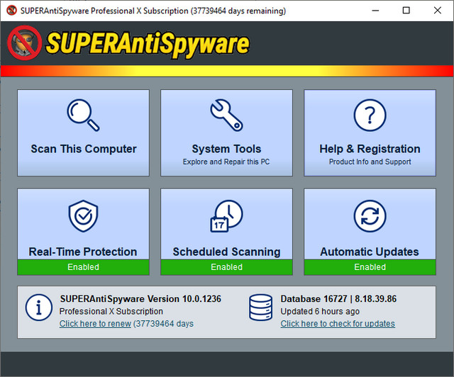 SUPERAntiSpyware Professional X