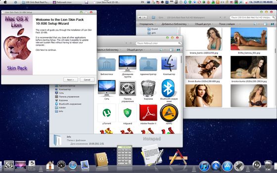 Mac Lion Skin Pack 10.0 for Windows 7