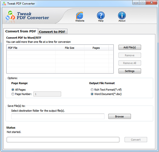 Tweak PDF Converter