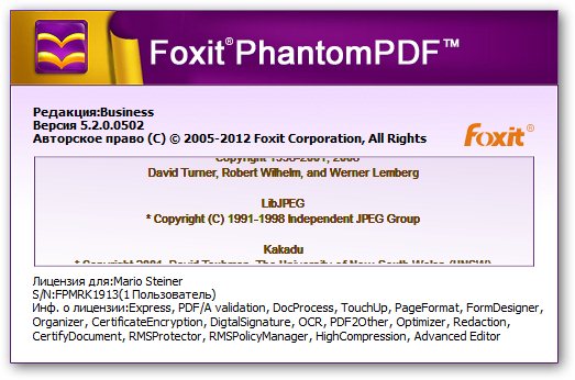 Portable Foxit PhantomPDF Business 5.2.0.0502