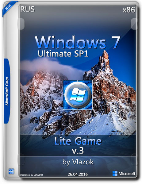 Windows 7 Ultimate SP1 Lite Game v.3 by Vlazok x86