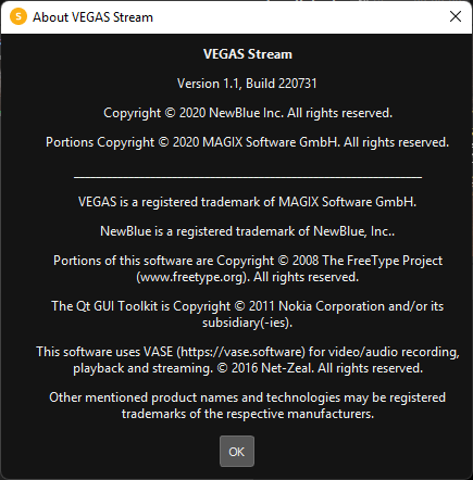 MAGIX VEGAS Stream 1.1.0.0