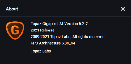 Topaz Gigapixel AI 6.2.2