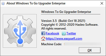EasyUEFI Windows To Go Upgrader Enterprise 3.5