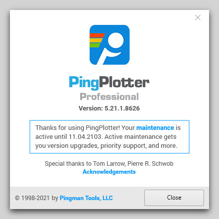 PingPlotter Professional 5.21.1.8626