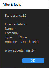 Superluminal Stardust 1.6.0b for Adobe After Effects