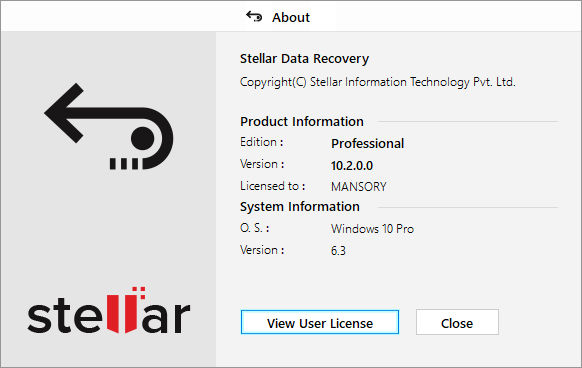 Stellar Data Recovery Professional 10.2.0.0