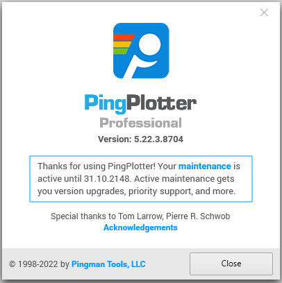 PingPlotter Professional 5.22.3.8704
