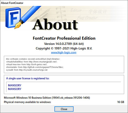 High-Logic FontCreator 14.0.0.2789