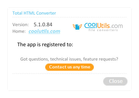 Coolutils Total HTML Converter 5.1.0.84