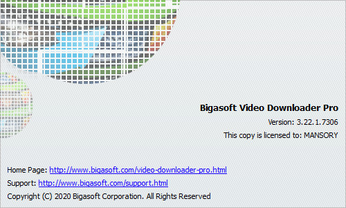 Bigasoft Video Downloader Pro 3.22.1.7306