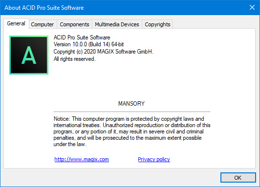 MAGIX ACID Pro Suite 10.0.0.14