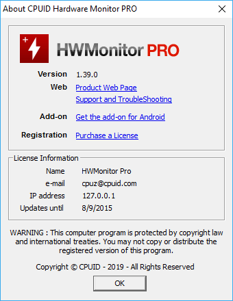 HWMonitor Pro 1.39