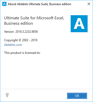 Ablebits Ultimate Suite for Excel Business Edition 2018.5.2232.9856