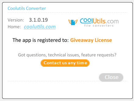 Coolutils Converter 3.1.0.19