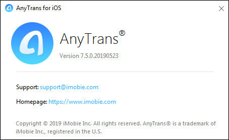 AnyTrans for iOS 7.5.0.20190523