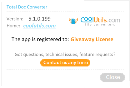 CoolUtils Total Doc Converter 5.1.0.199