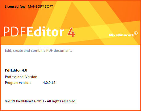 PixelPlanet PdfEditor 4.0.0.12
