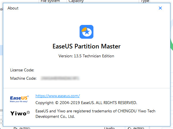 EaseUS Partition Master 13.5 Technician Edition