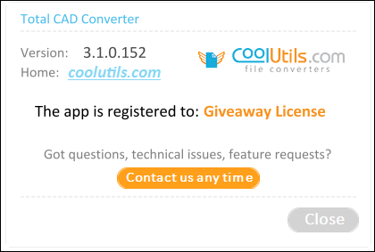 CoolUtils Total CAD Converter 3.1.0.152