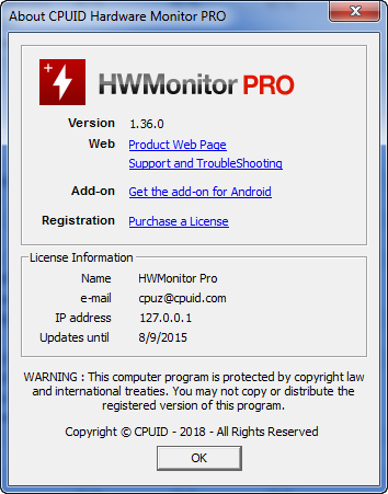 HWMonitor Pro 1.36 + Portable