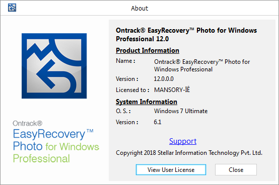 Ontrack EasyRecovery Photo for Windows Professional 12.0.0.0