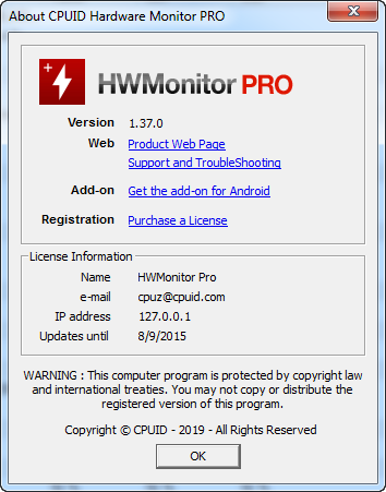 HWMonitor Pro 1.37 + Portable