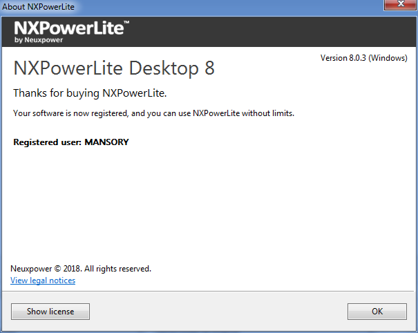 NXPowerLite Desktop Edition 8.0.3