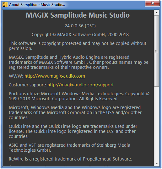 MAGIX Samplitude Music Studio 2019 24.0.0.36
