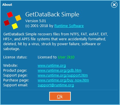 Runtime GetDataBack Simple 5.01 + Portable