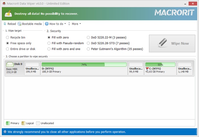 Macrorit Data Wiper 4.0.0 Unlimited Edition + Portable