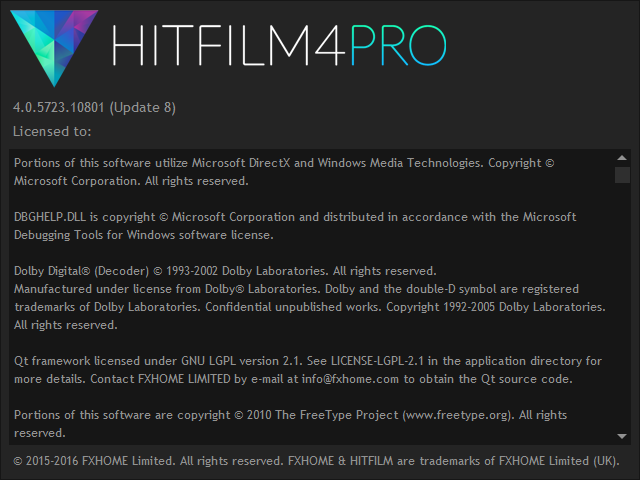 FXhome HitFilm Pro 4.0.5723.10801