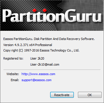 Eassos PartitionGuru Pro 4.9.2.371 + Portable