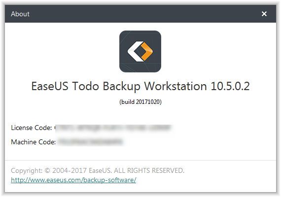 EaseUS Todo Backup 10.5.0.2 Build 20171020