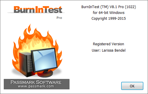 PassMark BurnInTest Pro 8.1 Build 1022