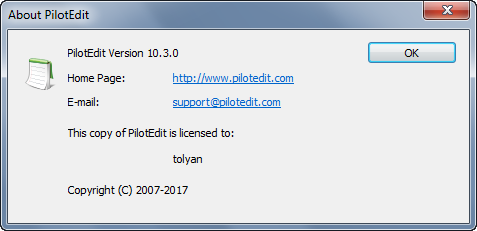 PilotEdit 10.3.0