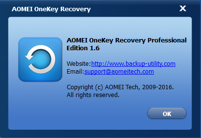AOMEI OneKey Recovery Pro 1.6.0 