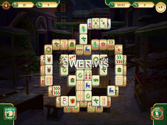 скриншот игры Рождественский маджонг