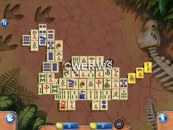 скриншот игры Маджонг юрского периода