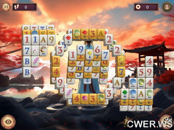 скриншот игры Маджонг восходящего солнца