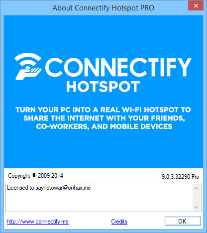 Connectify Hotspot & Dispatch Pro 9
