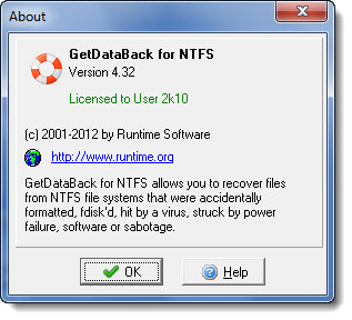 Runtime GetDataBack for FAT/NTFS 4.32