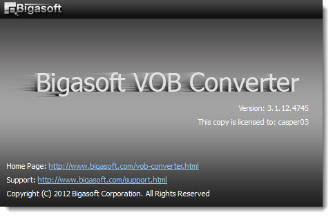 Bigasoft VOB Converter 3.1.12.4745