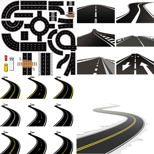 Road Elements Vector