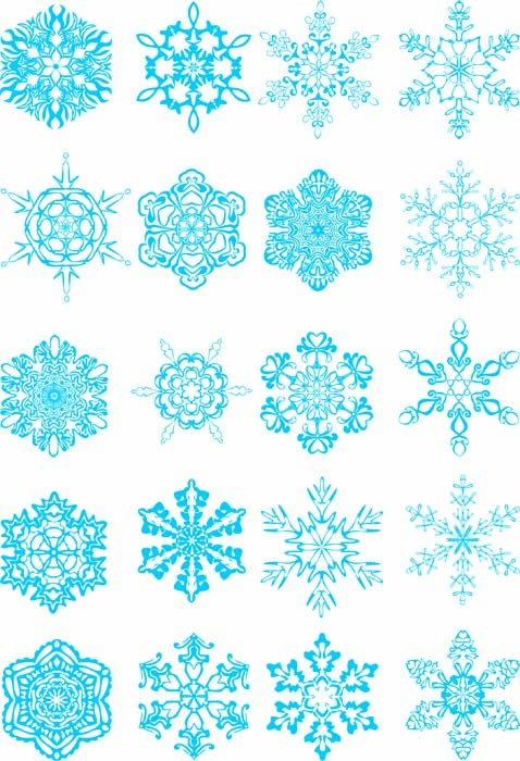 декоративные векторные снежинки