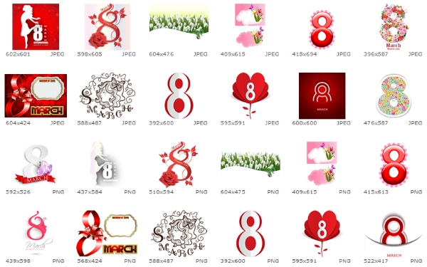 Коллекция открыток к 8 марта2