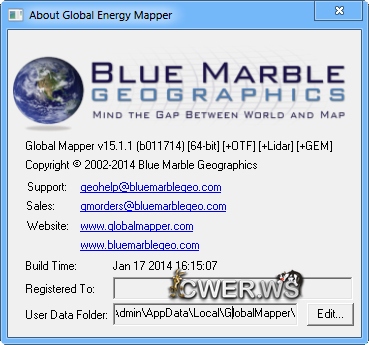 Global Mapper 15.1.1 Build 011714